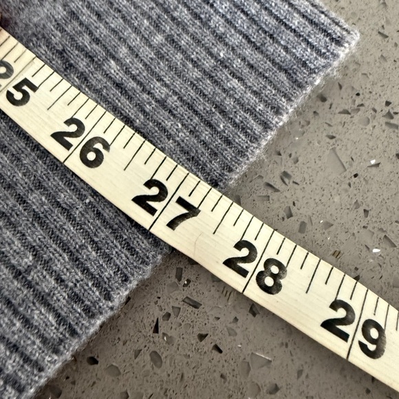 Elegant Gray Women's Turtleneck Sweater Merino Wool - Picture 6 of 7